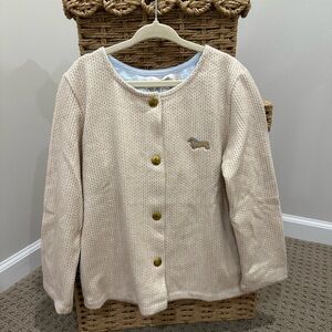 Kids Beige Button-Up Sweater